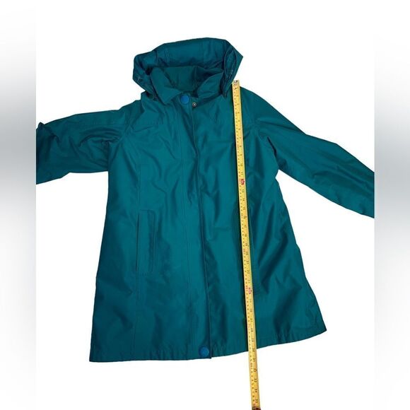 LL Bean Turquoise Raincoat with Wool liner - Picture 9 of 11